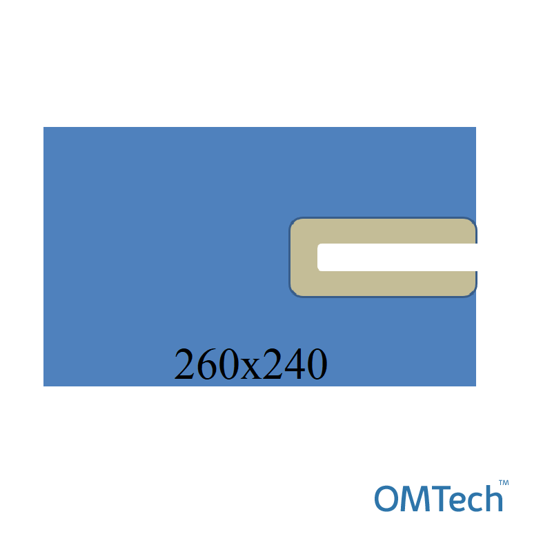 Покриття операційне OMTech™ для ортопедії (ендопротезування) №7 260см х 240см з U-подібним адгез. опер. полем 100см х 35см (ламінований спанбонд - 45 г/м2)